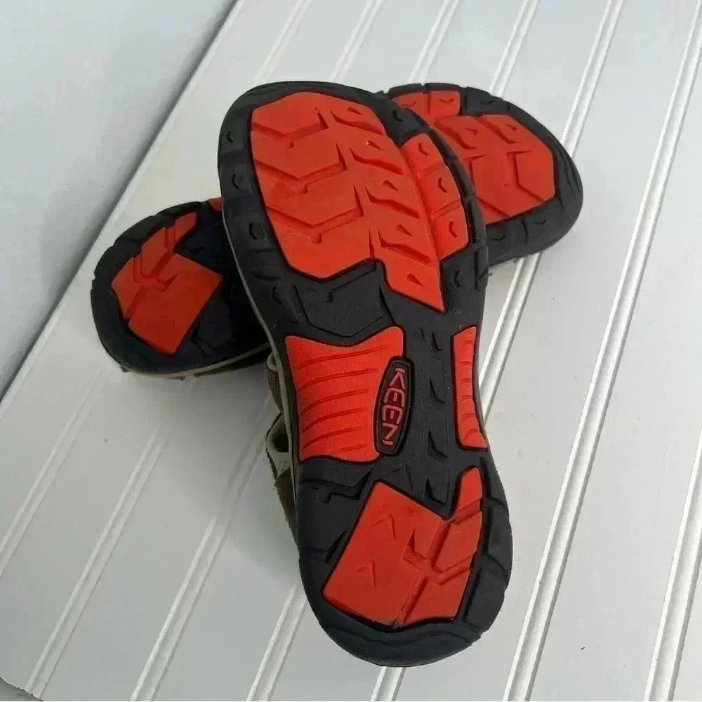 Keen‎ Washable Sandal Big Kid Brown Orange Waterproof Shoes Sz 5